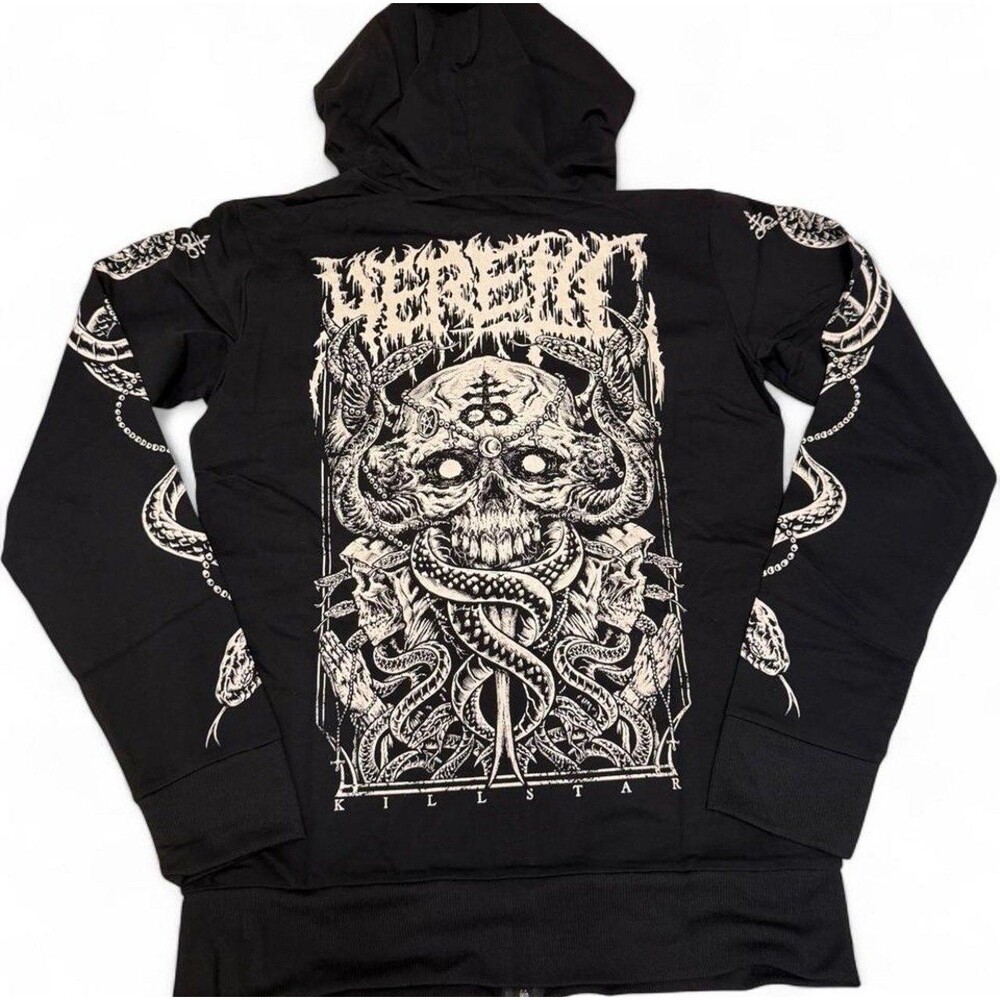 Killstar Anders Unisex black zip up hoodie